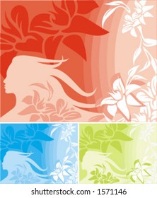 Vector background with floral ornaments.