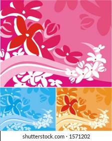 Vector background with floral ornaments.