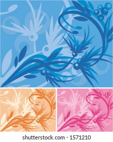 Vector background with floral ornaments.