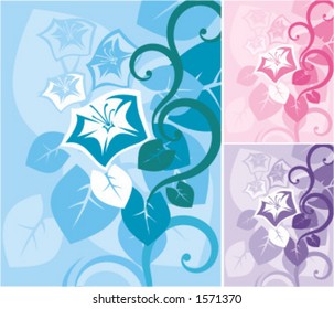 Fondo vectorial con adornos florales.