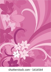 Fondo vectorial con adornos florales.