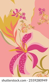 Vector background with floral ornaments. illustration .