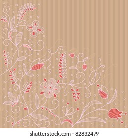 Vector background with floral pattern.