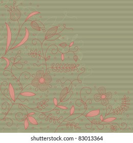 Vector background with floral pattern.