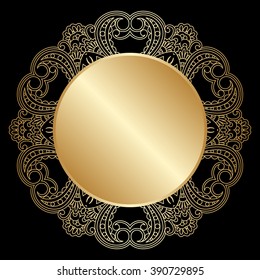 Vector background with floral pattern and place for text.