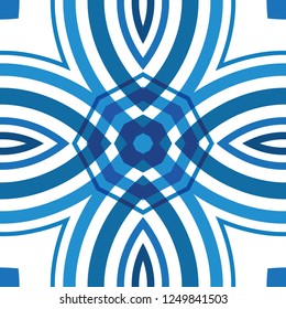 Vector background with floral round pattern in oriental style.