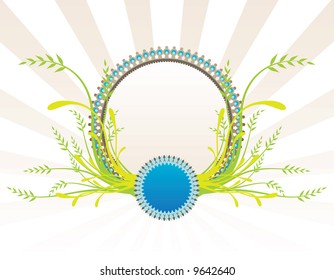 Vector background in floral style