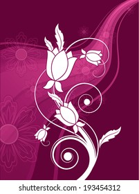 Vector Background. Floral Wavy Illustration. Eps10.