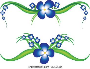 Vector background with flower