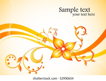 Vector background with flower