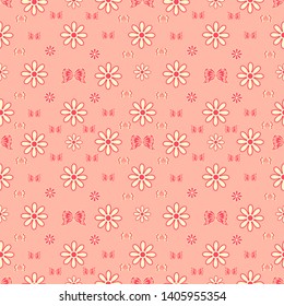vector background with flower and butterfly