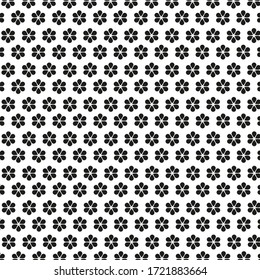 Motivo floral monocromo de estilo plano