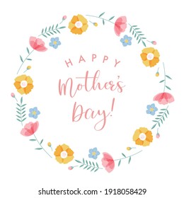 vector background with a flower wreath for banners, cards, flyers, social media wallpapers, etc.