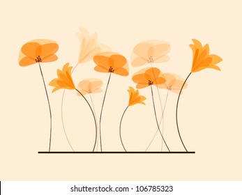 Vector background flowers