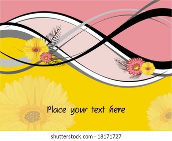 vector background with flowers