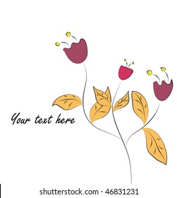 vector background with flowers.