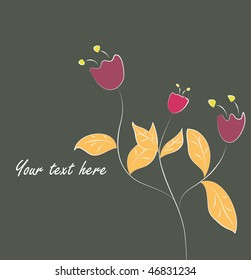 vector background with flowers.