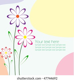 vector background with flowers.