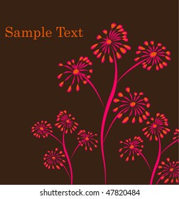 vector background with flowers.