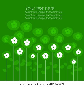 vector background with flowers.
