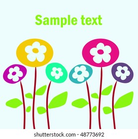 vector background with flowers.