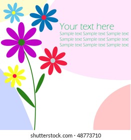 vector background with flowers.