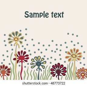 vector background with flowers.