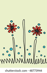 vector background with flowers.