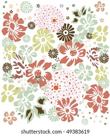vector background with flowers.