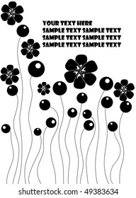 vector background with flowers.