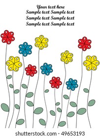 vector background with flowers.