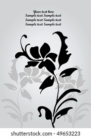 vector background with flowers.