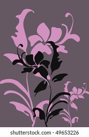 vector background with flowers.
