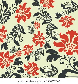 vector background with flowers.