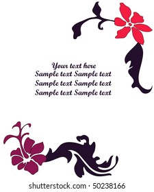 vector background with flowers.