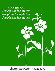 vector background with flowers.