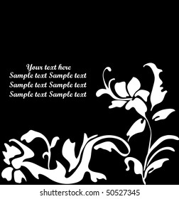 vector background with flowers.