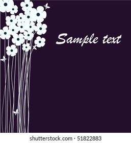 vector background with flowers.