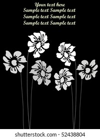 vector background with flowers.