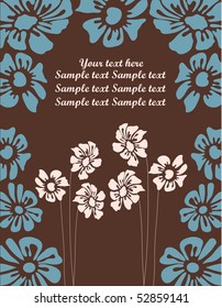 vector background with flowers.