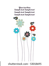 vector background with flowers.