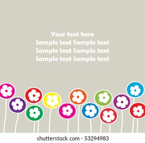 vector background with flowers.