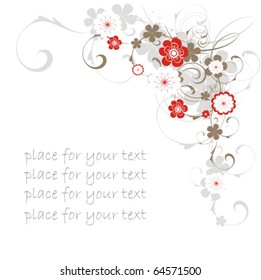 Vector background with flowers