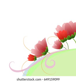 Vector background with flowers
