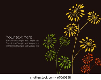 vector background with flowers.