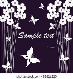 vector background with flowers.