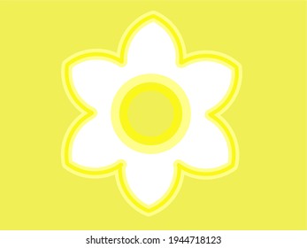 vector background of flowers with bright yellow petals in bloom on a yellow background that symbolizes a positive attitude 