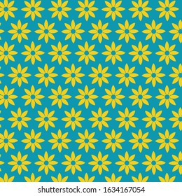 Vector background flowers, color yellow