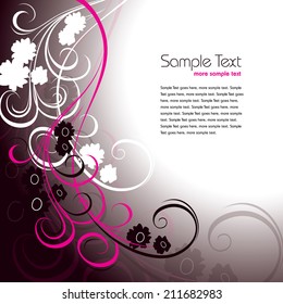 Vector Background with Flowers. Eps10 Format.