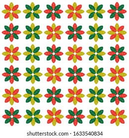 Vector background flowers of leaves colored